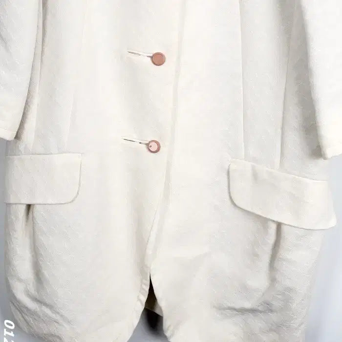 [BUNJANG] Kuho Ivory Single Cotton Jacket / 여성55/ 구호 아이보리 싱글 코튼자켓