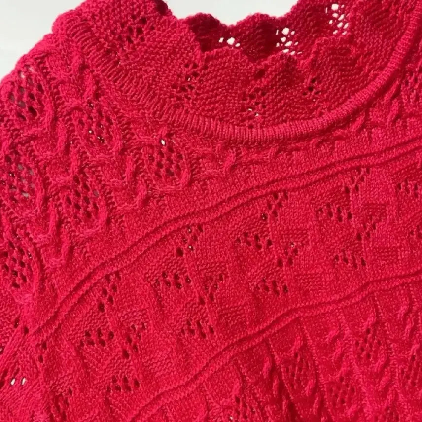 [BUNJANG] Set Ailet Knit Top & Dress / 새상품 아일렛 니트+뷔스티에 원피스 set