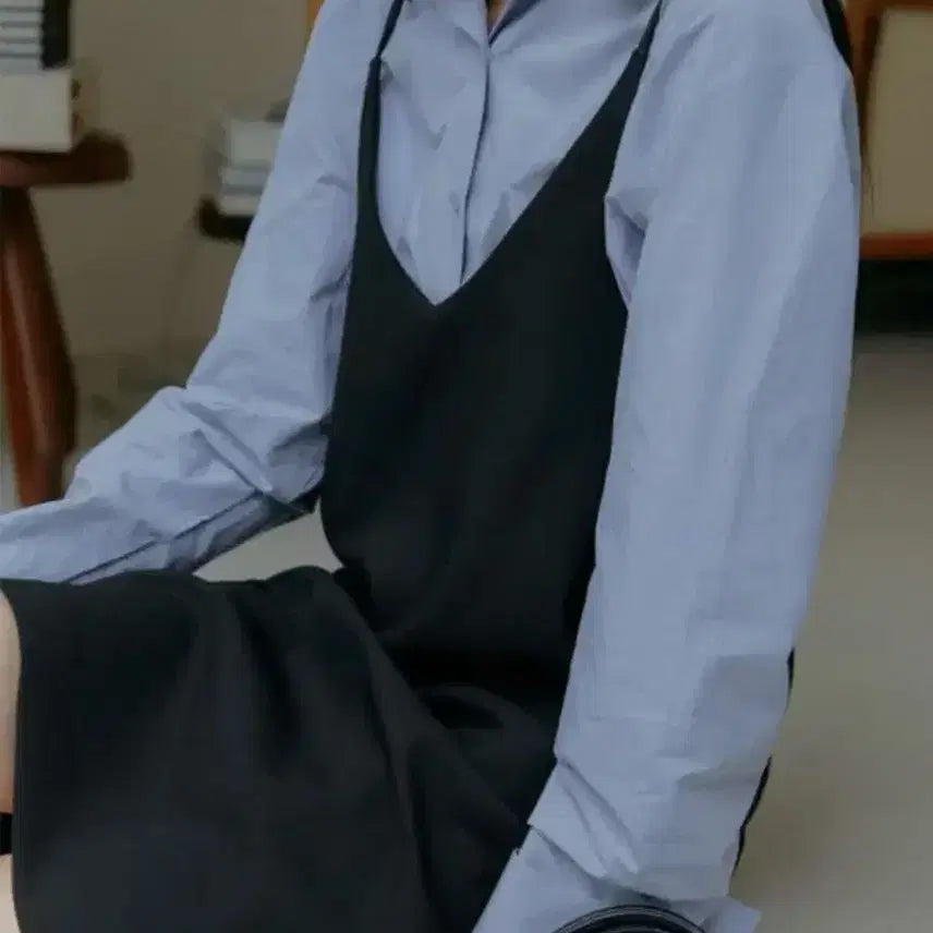 [BUNJANG] Set Ailet Knit Top & Dress / 새상품 아일렛 니트+뷔스티에 원피스 set