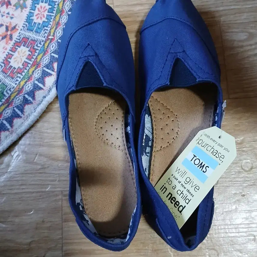 [BUNJANG] Toms Navy Slip-on (260-265mm) Unisex / 탐스 네이비 슬립온 260~265mm 새상품 남녀공용