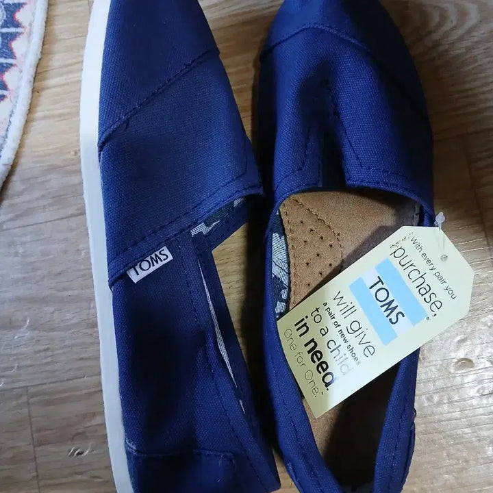 [BUNJANG] Toms Navy Slip-on (260-265mm) Unisex / 탐스 네이비 슬립온 260~265mm 새상품 남녀공용