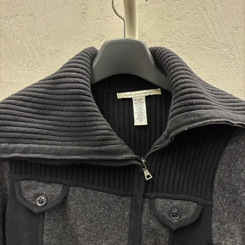 [BUNJANG] DIANE von FURSTENBERG Wool Blend Knit Zip-Up Jacket / DIANE von FURSTENBERG 울 혼방 니트 집업 M