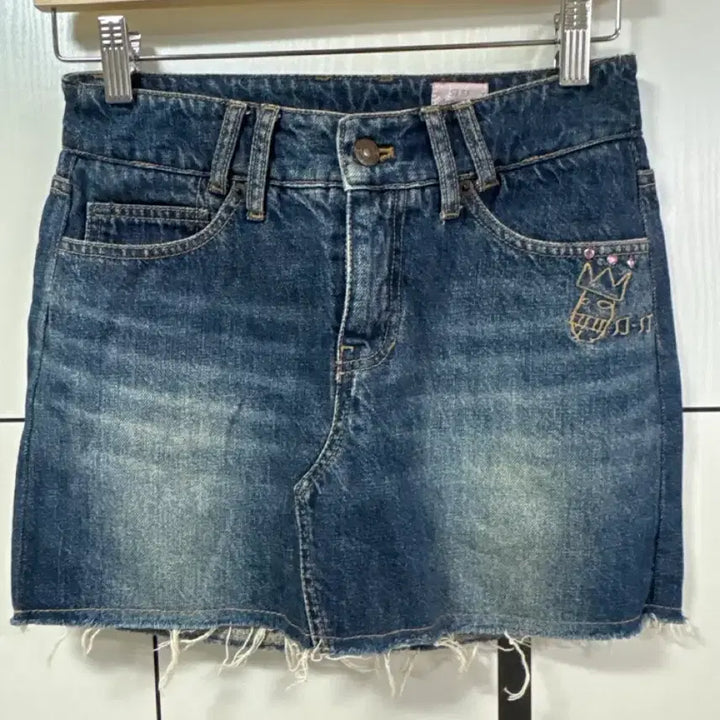 [BUNJANG] Hansum SJ Denim Mini Skirt / 한섬 SJ 데님 미니스커트