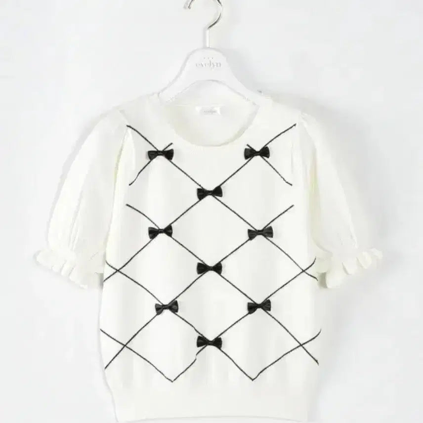 [BUNJANG] Evelyn Diamond Ribbon Knit / evelyn 에블린 다이아 리본니트