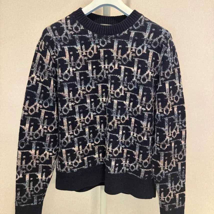 [BUNJANG] Dior Oblique Rainbow Wool Knit / 디올 오블리크 레인보우 울 니트