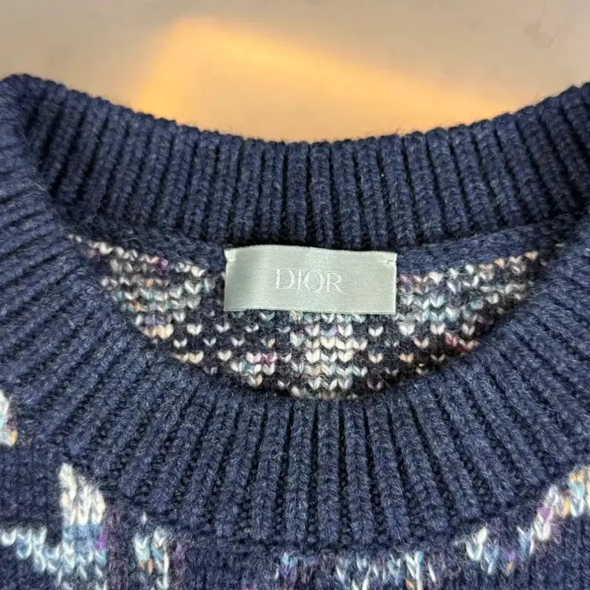 [BUNJANG] Dior Oblique Rainbow Wool Knit / 디올 오블리크 레인보우 울 니트