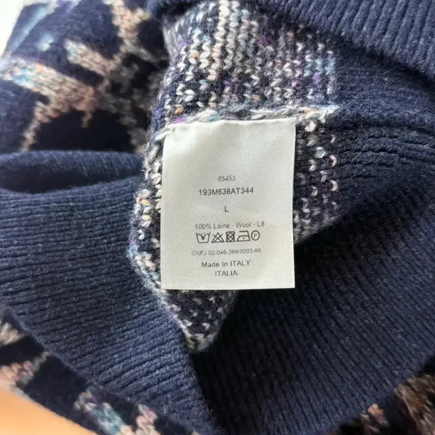 [BUNJANG] Dior Oblique Rainbow Wool Knit / 디올 오블리크 레인보우 울 니트