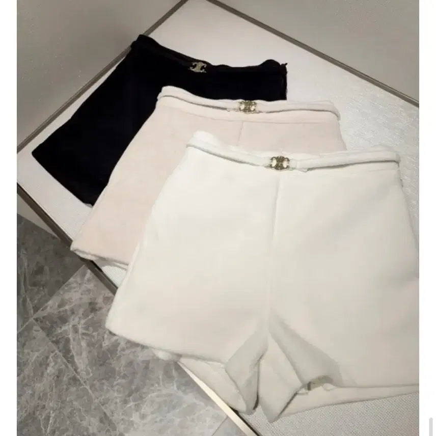 [BUNJANG] Short Wool Pants (Belt Set) / 모직 숏팬츠M(벨트세트)
