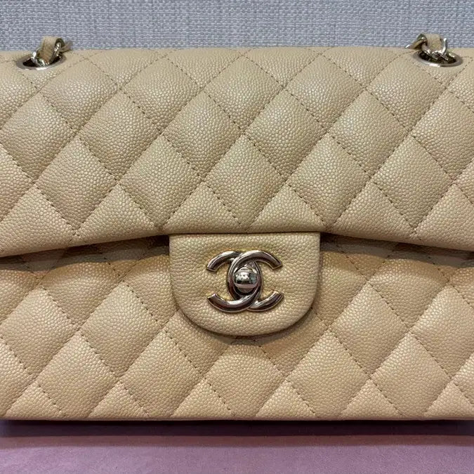 [BUNJANG] Flap Bag Beige Medium / 플랩백 베이지 미듐