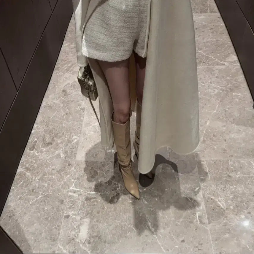 [BUNJANG] Flare A-Line Asymmetrical Long Coat / 플레어 A라인 언발 롱코트(로제드유/수입의류)