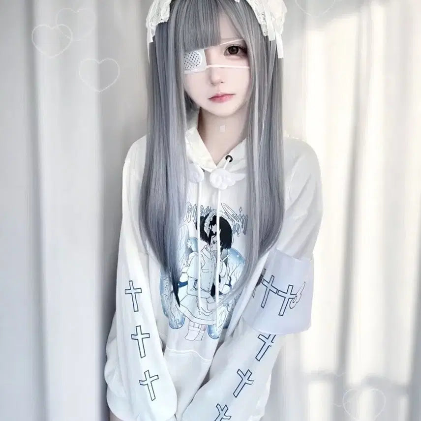 [BUNJANG] Subculture Style Made Print Hoodie / 지뢰계 서브컬처 스타일 메이드 프린트 후드티(2컬러)