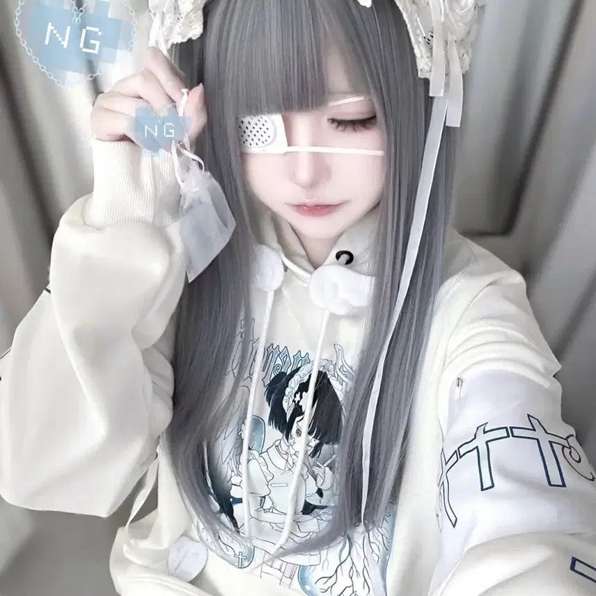 [BUNJANG] Subculture Style Made Print Hoodie / 지뢰계 서브컬처 스타일 메이드 프린트 후드티(2컬러)