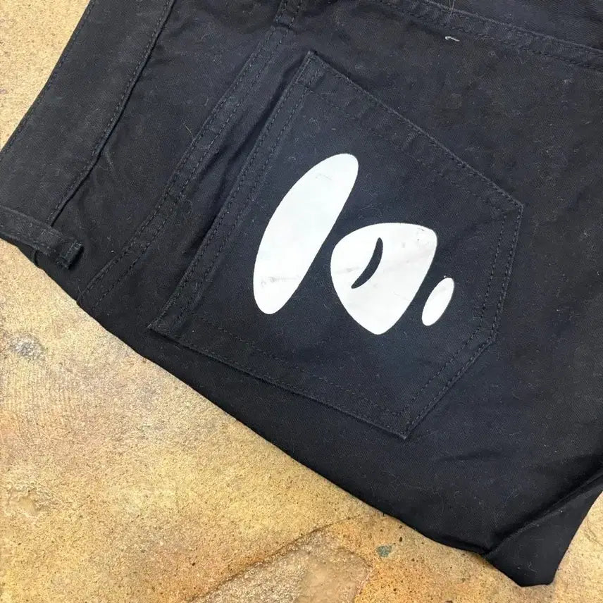 [BUNJANG] BAPE Milo Hologram Black Short Pants / [정품/XS] 베이프 백로고 마일로 홀로그램 블랙 면 반바지 숏팬츠