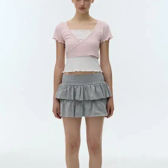 [BUNJANG] Dearstalker DU Inner Pants Mini Skirt Gray / 디어스토커 듀 이너 팬츠 미니 스커트 그레이