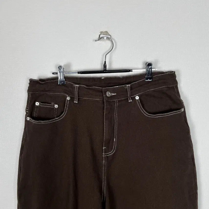 [BUNJANG] SOME Oversized Brown Elastic Waistband Pants / SOME/오버핏 밴딩 스판 브라운 바지 남L XL/라덴