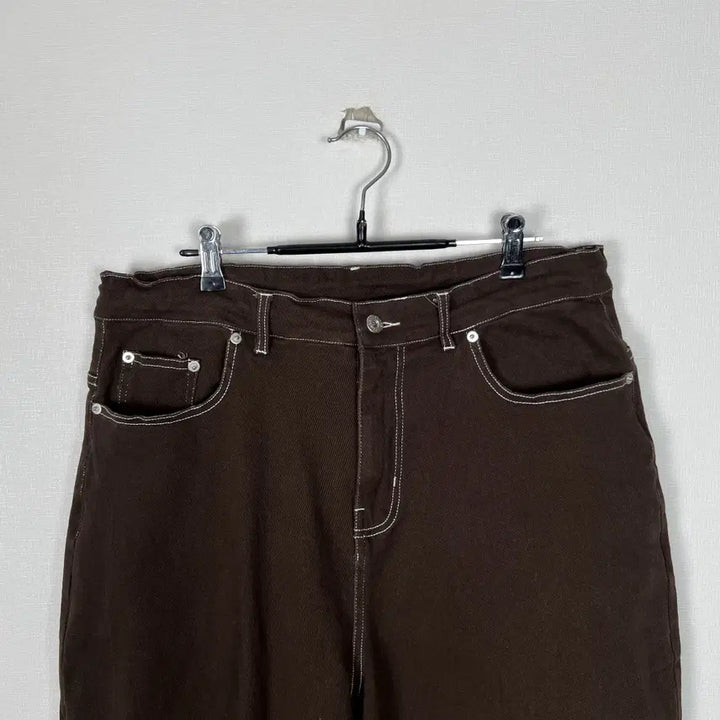[BUNJANG] SOME Oversized Brown Elastic Waistband Pants / SOME/오버핏 밴딩 스판 브라운 바지 남L XL/라덴