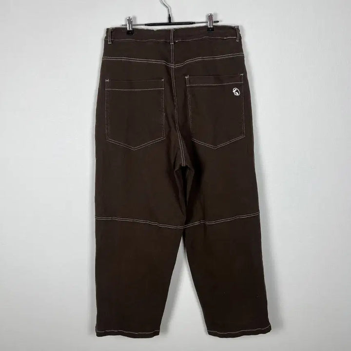 [BUNJANG] SOME Oversized Brown Elastic Waistband Pants / SOME/오버핏 밴딩 스판 브라운 바지 남L XL/라덴