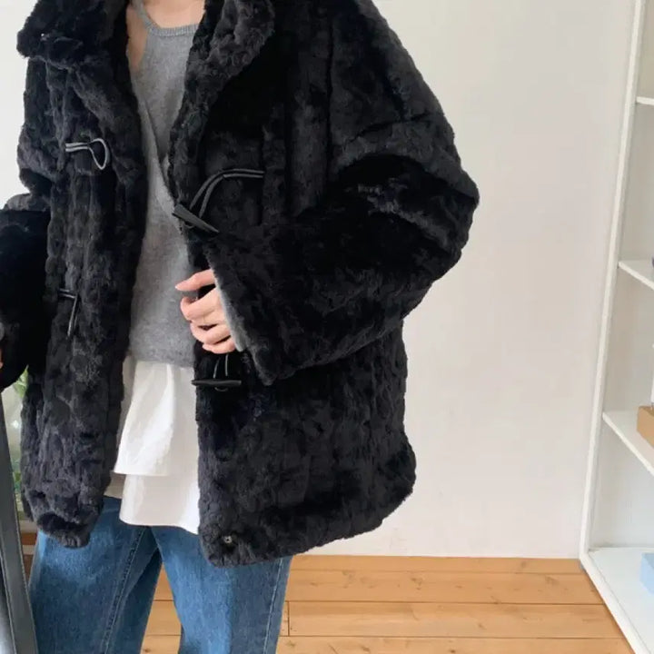 [BUNJANG] Vinthebbin LB Fake Fur Quilted Duffle Coat / 새상품)빈트더빈 엘비 페이크퍼 누빔 더플 코트 *떡볶이코트,퍼자켓