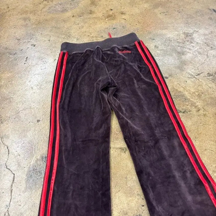 [BUNJANG] Adidas Velvet Choco Red Track Pants / [정품/75] 아디다스 벨벳 초코 레드 트랙팬츠 츄리닝 츄바