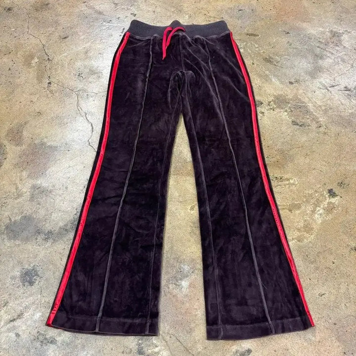 [BUNJANG] Adidas Velvet Choco Red Track Pants / [정품/75] 아디다스 벨벳 초코 레드 트랙팬츠 츄리닝 츄바