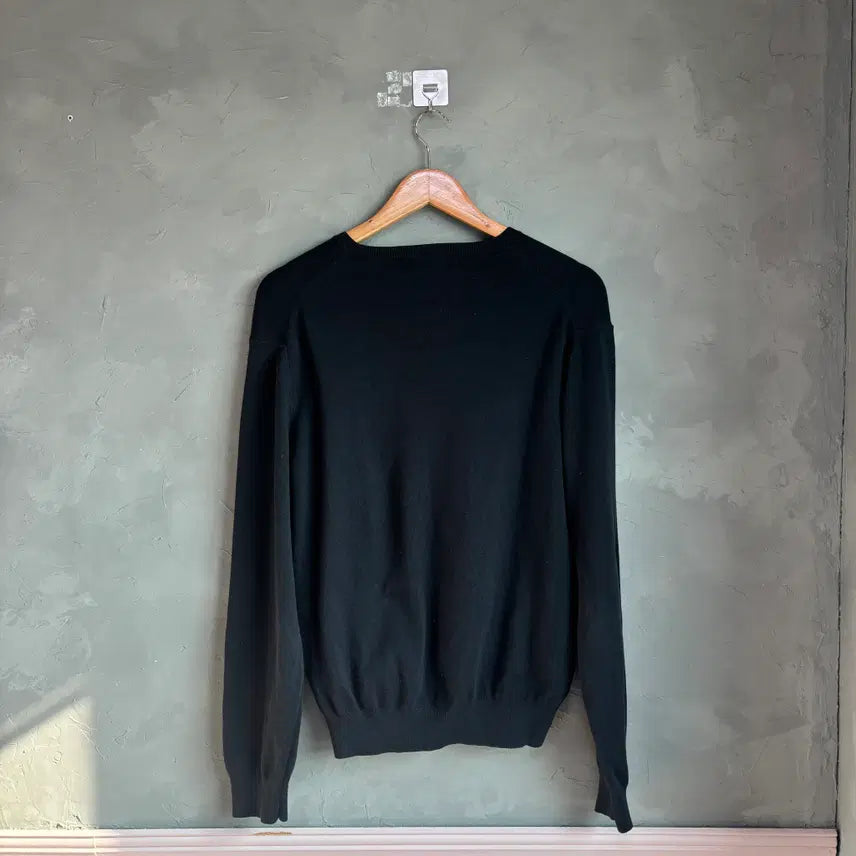 [BUNJANG] Polo Ralph Lauren Pima Cotton V-Neck Knit Sweater / 폴로 랄프로렌 피마코튼 브이넥 니트 블랙