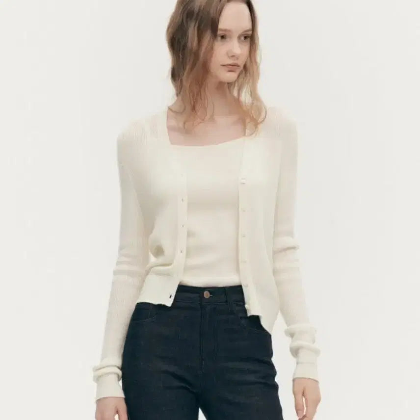 [BUNJANG] Sie Irene Essential Sleeveless &amp; Cardigan Set / 시에 sie 아이린 에센셜 슬리브리스, 가디건