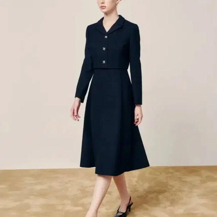 [BUNJANG] ZIGOT Tweed Set Up Dress / 지고트 버튼 포인트 트위드 셋업 원피스