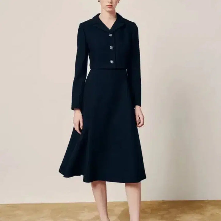 [BUNJANG] ZIGOT Tweed Set Up Dress / 지고트 버튼 포인트 트위드 셋업 원피스