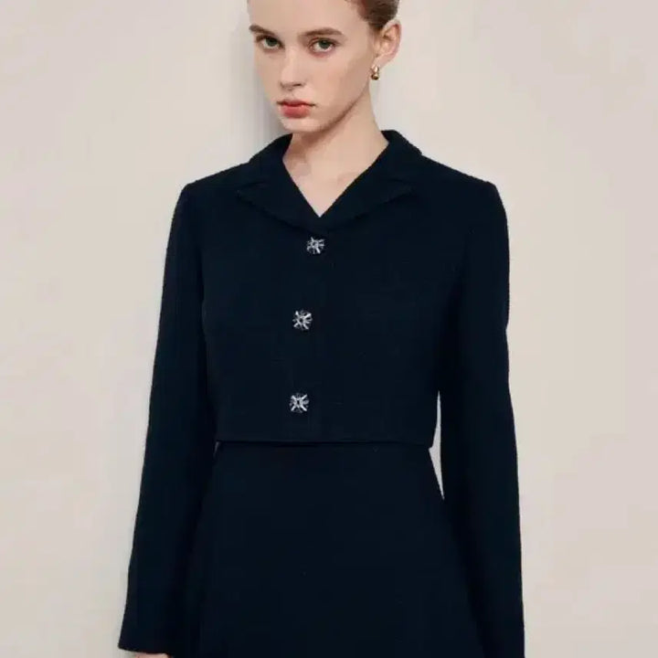 [BUNJANG] ZIGOT Tweed Set Up Dress / 지고트 버튼 포인트 트위드 셋업 원피스