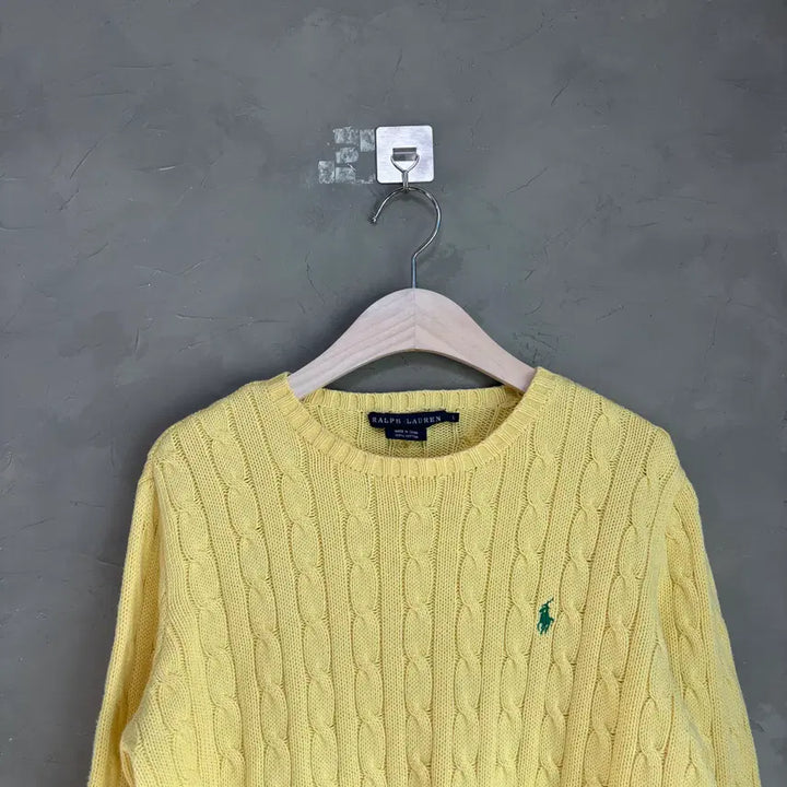 [BUNJANG] Polo Ralph Lauren Cable Knit Sweater / 폴로 랄프로렌 꽈배기 니트
