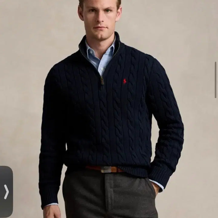 [BUNJANG] Polo Ralph Lauren Cable Knit Zip-up Sweater / 폴로 랄프로렌 케이블 니트집업 m