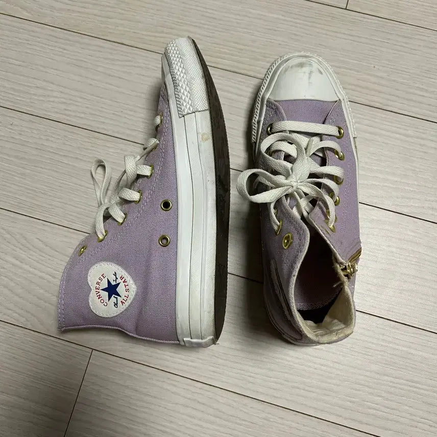 [BUNJANG] Converse All Star Heart Patch Lilac Sneakers / 컨버스 올스타 하트패치 라일락