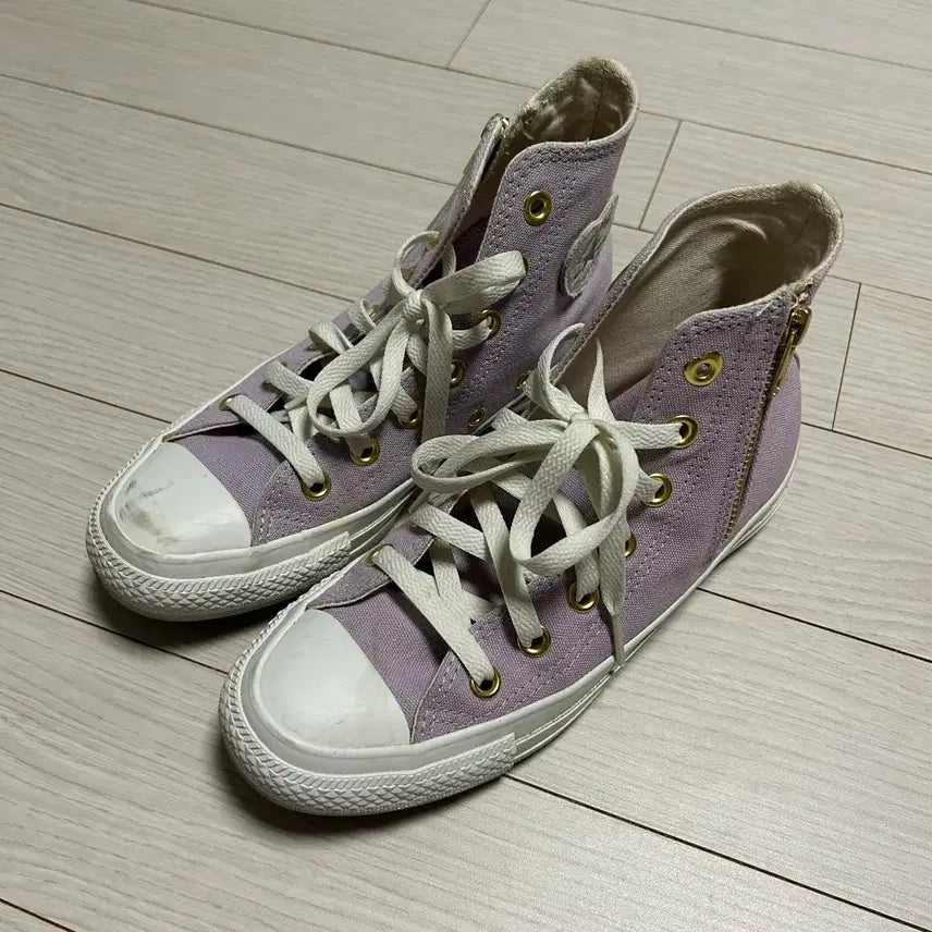 [BUNJANG] Converse All Star Heart Patch Lilac Sneakers / 컨버스 올스타 하트패치 라일락