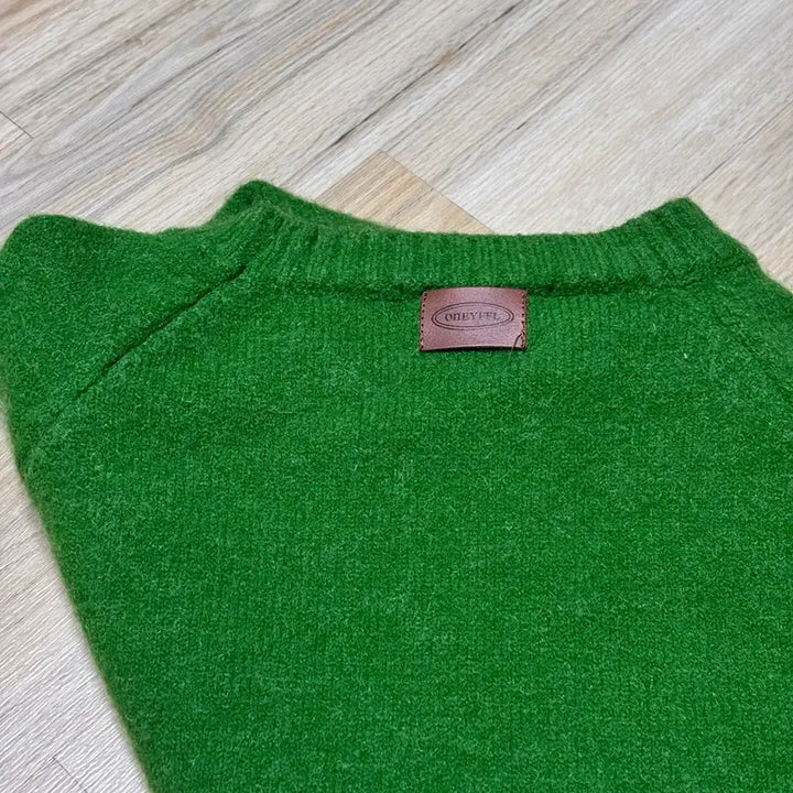 [BUNJANG] Studio White Green Knit / 스튜디오화이트 그린 니트