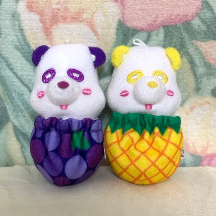 [BUNJANG] AAA Panda Fruit Plush Keychain / AAA판다 인형 키링