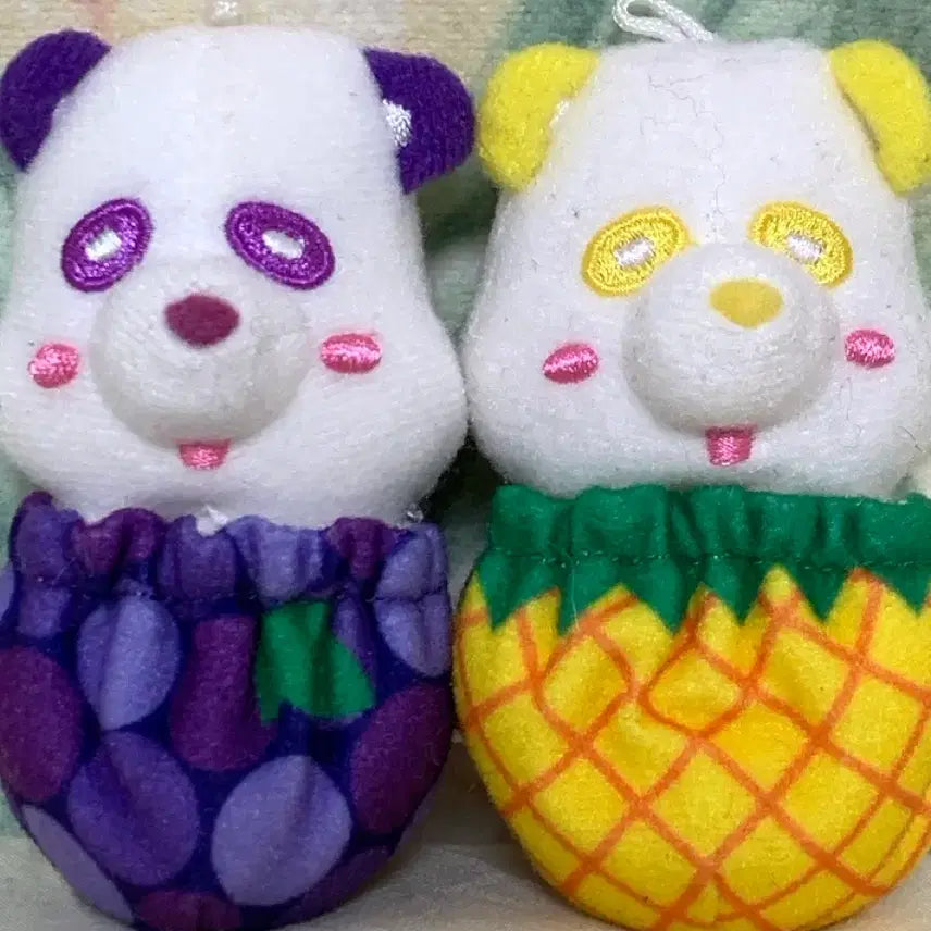 [BUNJANG] AAA Panda Fruit Plush Keychain / AAA판다 인형 키링