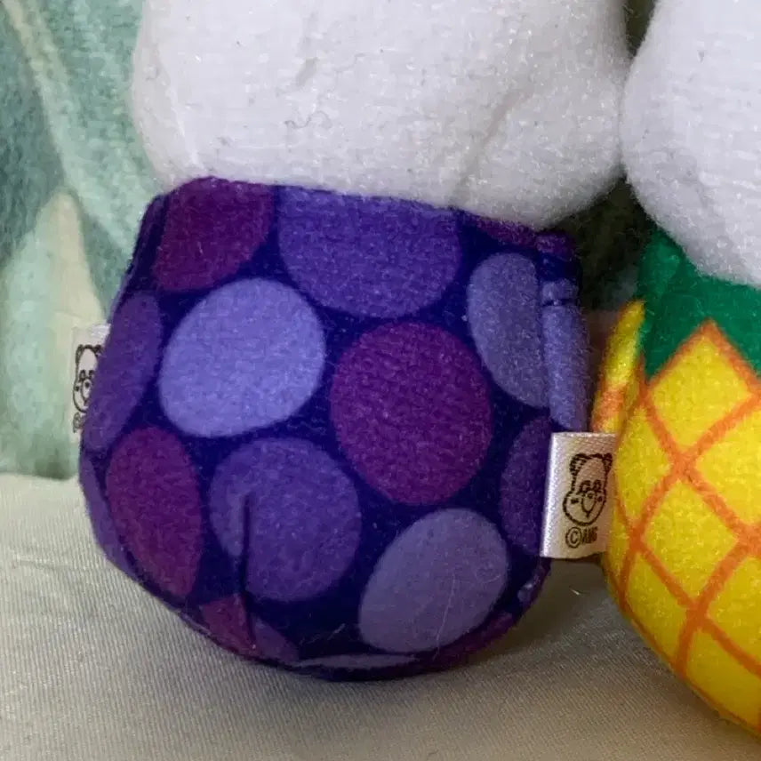 [BUNJANG] AAA Panda Fruit Plush Keychain / AAA판다 인형 키링