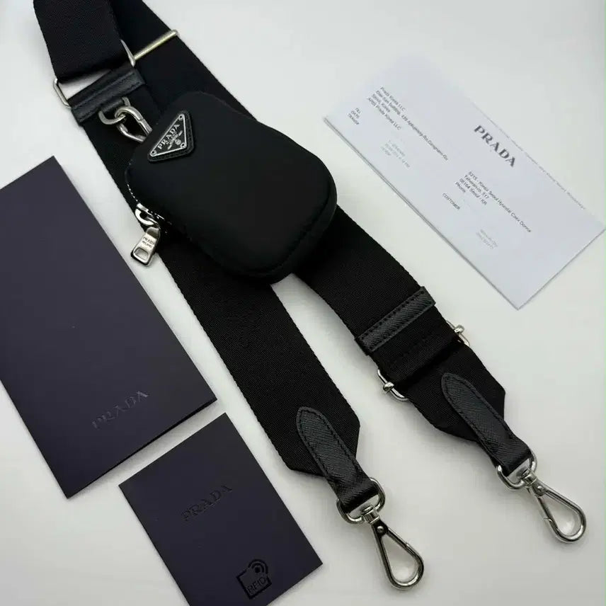 [BUNJANG] Prada Re-Edition 2005 Black Shoulder Bag / 프라다 리에디션 2005 블랙 숄더백 + 파우치 풀박스