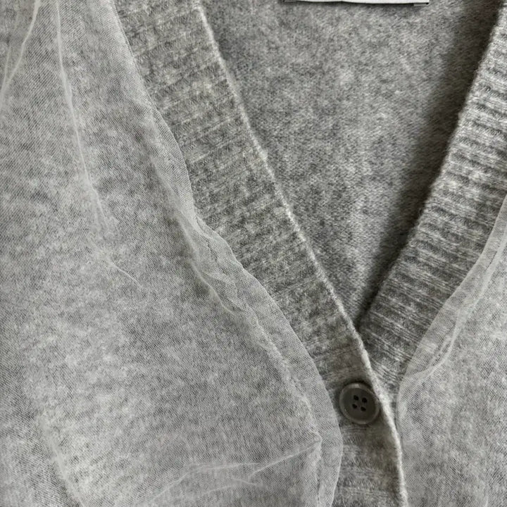 [BUNJANG] ZARA Gray See-Through Cardigan / 자라 그레이 시스루 가디건
