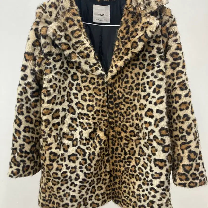 [BUNJANG] Mango Leopard Fur Coat / 망고 레오파드 퍼 코트