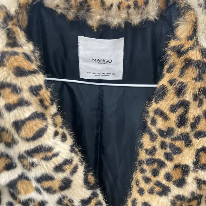 [BUNJANG] Mango Leopard Fur Coat / 망고 레오파드 퍼 코트