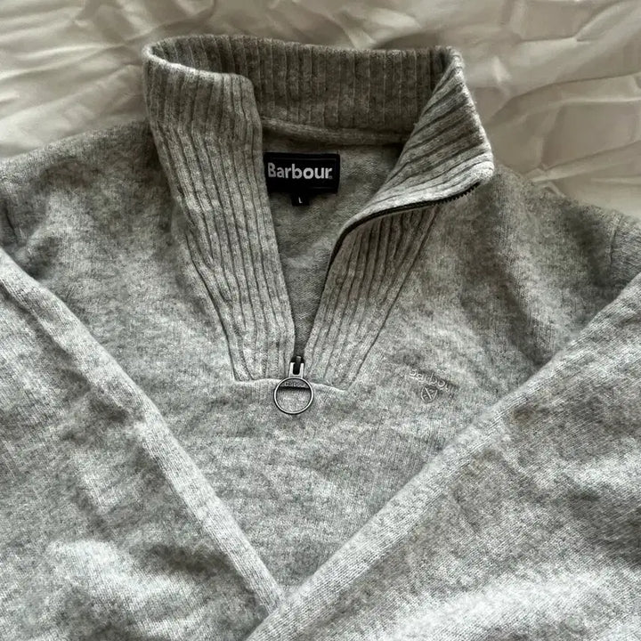 [BUNJANG] Barbour Half-Zip Knit Sweater L / 바버 하프집업 니트 L