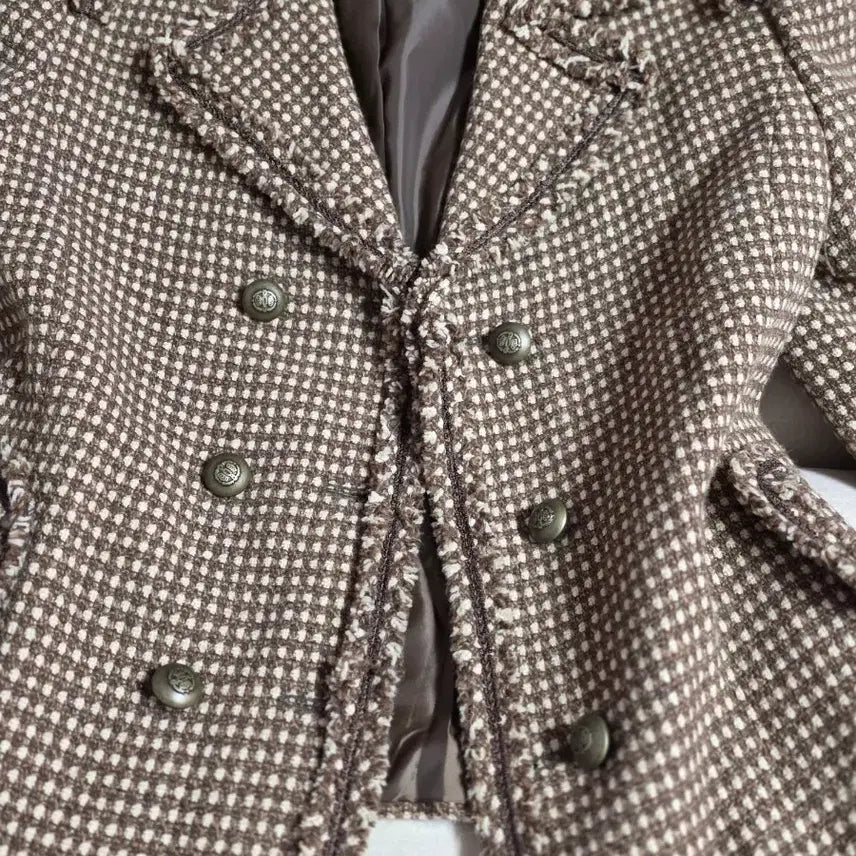 [BUNJANG] MaxMara Brown Check Two-Piece Set / 막스카라브라운 체크 투피스 세트