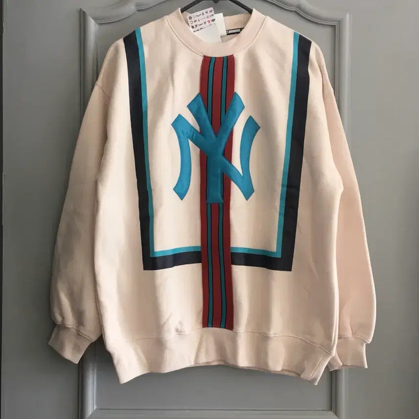 [BUNJANG] MLB Unisex Fleece Sweatshirt - Ivory - New / MLB 남여공용 기모 맨투맨 새상품 85사이즈