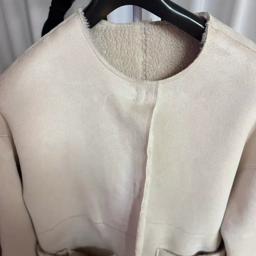 [BUNJANG] Zara Ivory Long Coat / 자라 뽀글이 롱 코트 아이보리