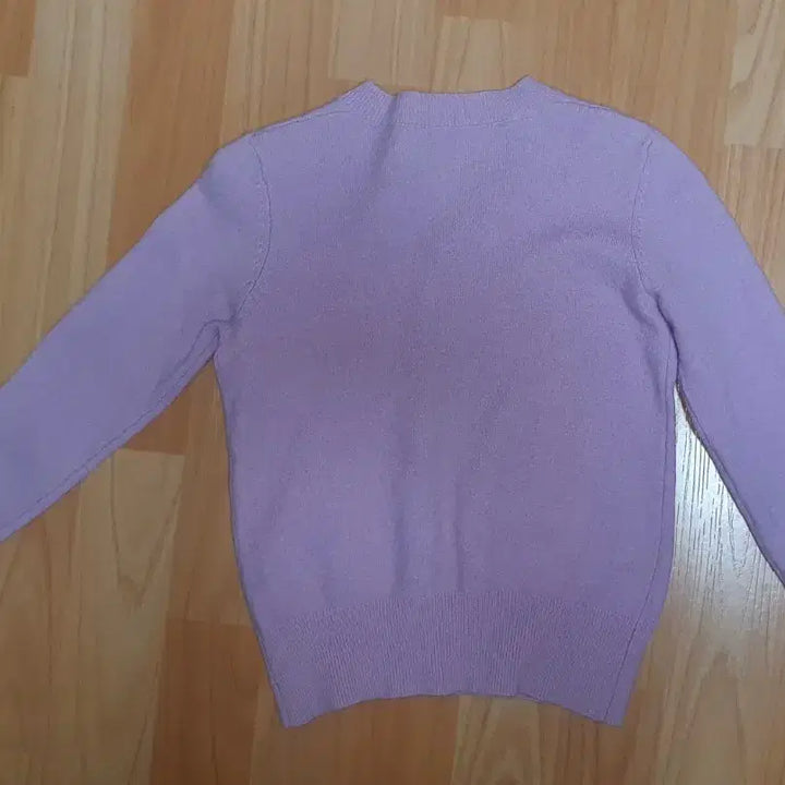 [BUNJANG] V-neck Semi-crop Knit Top / 브이넥 세미크롭 니트 연보라 라일락 반택포 옷장정리