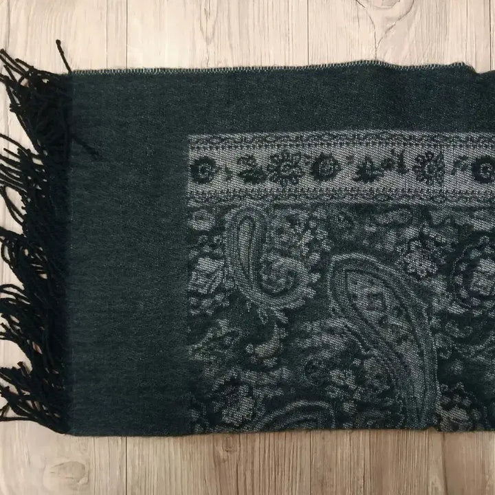 [BUNJANG] Paisley Pattern Wool Scarf Shawl Muffler / 페이즐리 패턴 울 목도리 숄 머플러