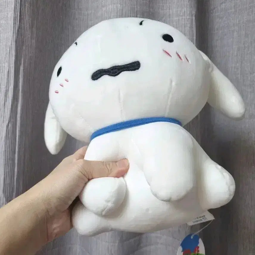 [BUNJANG] White Dog Medium Sitting Plushie / 앉아있는 흰둥이 중형인형