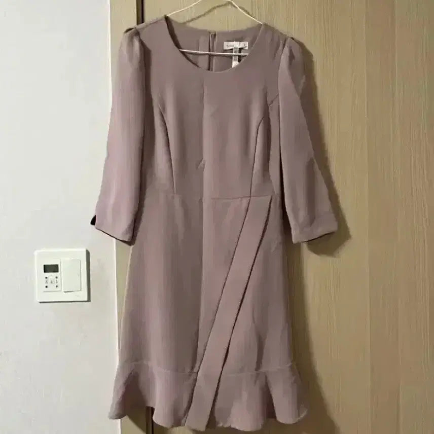 [SOLD OUT] 핑크 연보라 플레어 a라인 하객룩 원피스