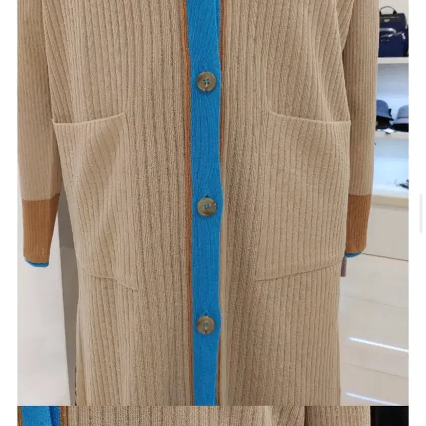 [BUNJANG] Joinus Long Cardigan / 조이너스 롱가디건 베이지 + 블루